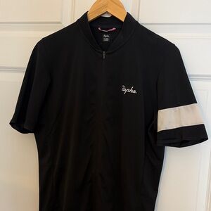 Rapha Men’s Black and White Cycling Jersey XL